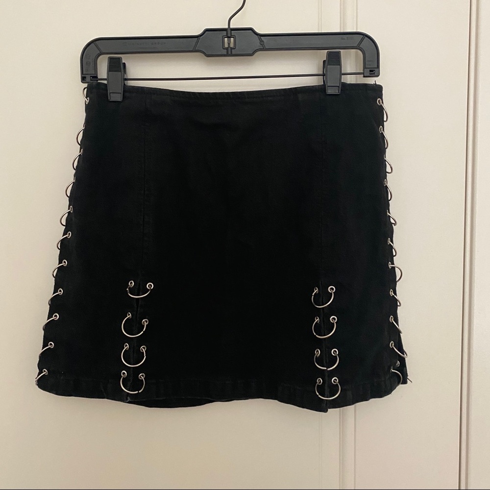 Topshop skirt with metal rings